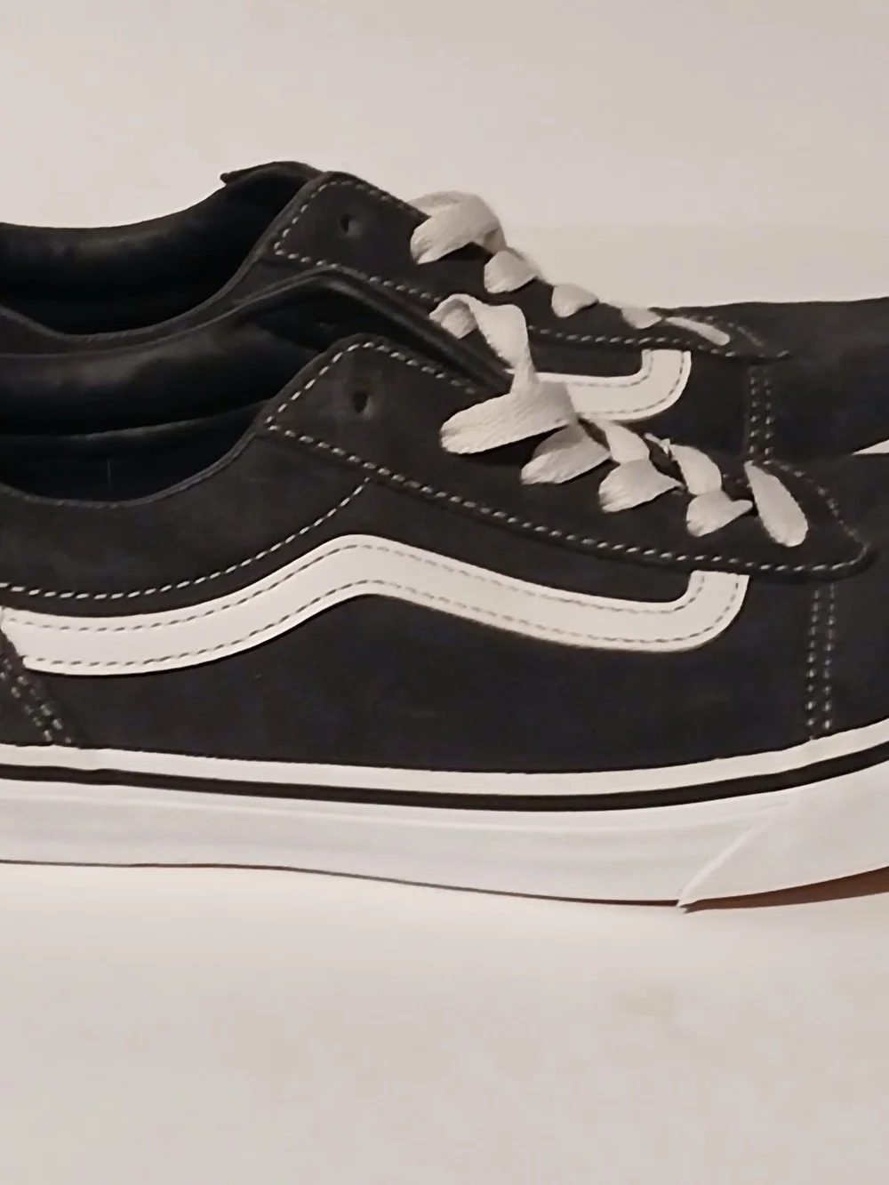 Vans Ward Low Top Sneakers Black White Skate Shoes Size 6